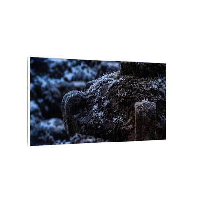 Moody Stone Lantern Canvas Art - Shadow Zen Dark Japandi