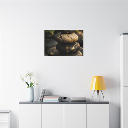 Summer River Stones Broken Beauty Canvas Art | Healing Decor