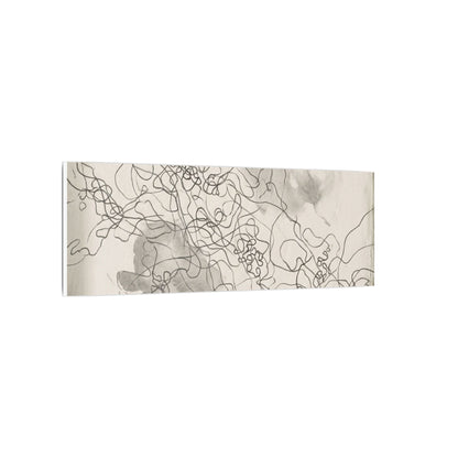 Summer Shadow Play Minimal Line Canvas Art | Earthy Decor