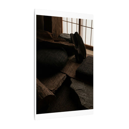 Dark Japandi Shadow Zen Canvas Art