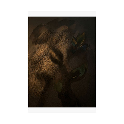 Shadow Play Spring Wall Art Print | Dark Japandi Sophisticated Design