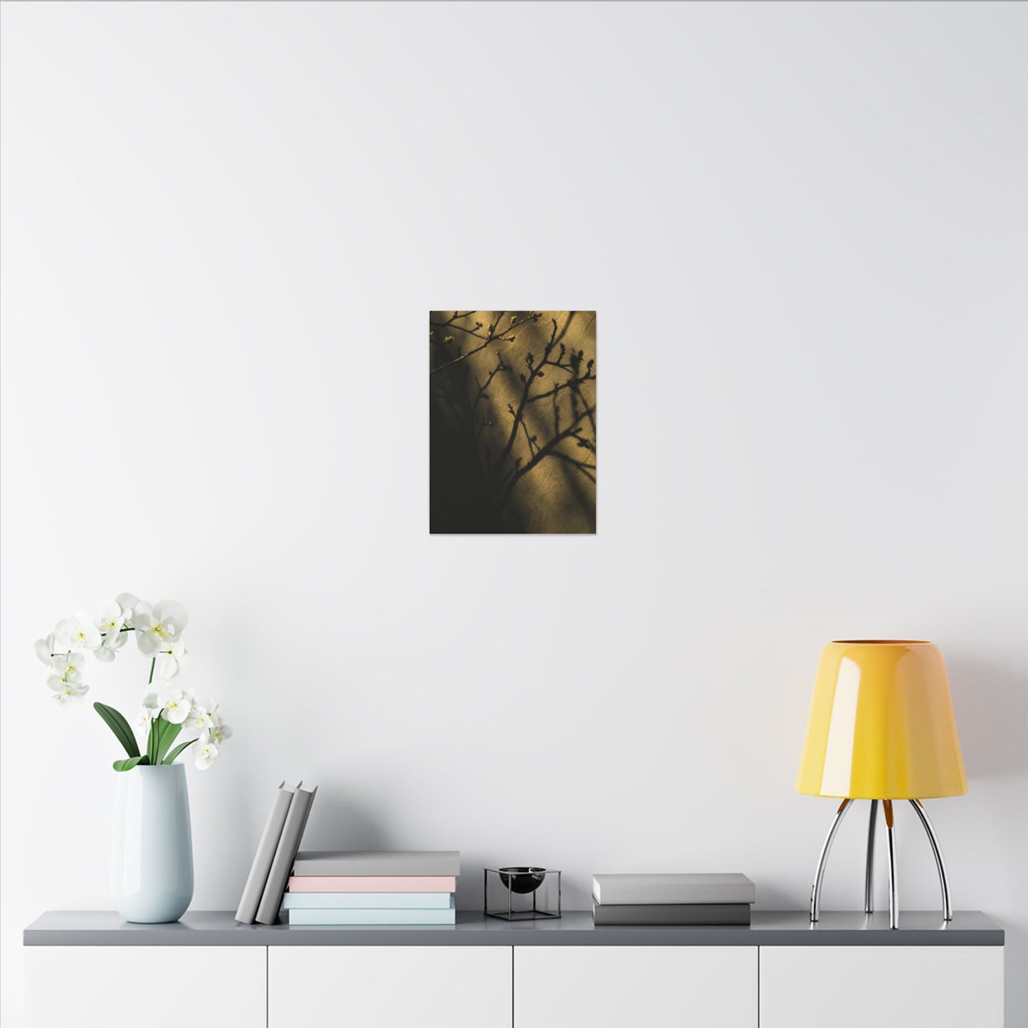 Golden Hour Shadow Play Canvas Art - Dark Japandi Seijaku