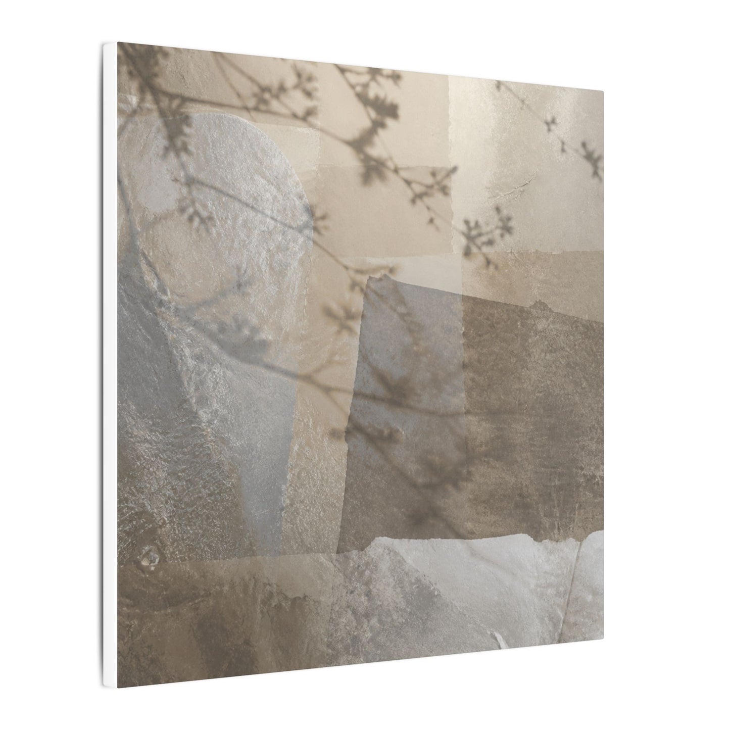Neutral Shadow Play Canvas Art - Texture Japandi