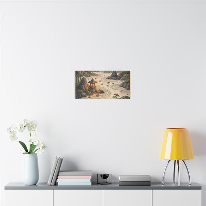 Rock Garden Autumn Canvas Art | Zen Serene Design