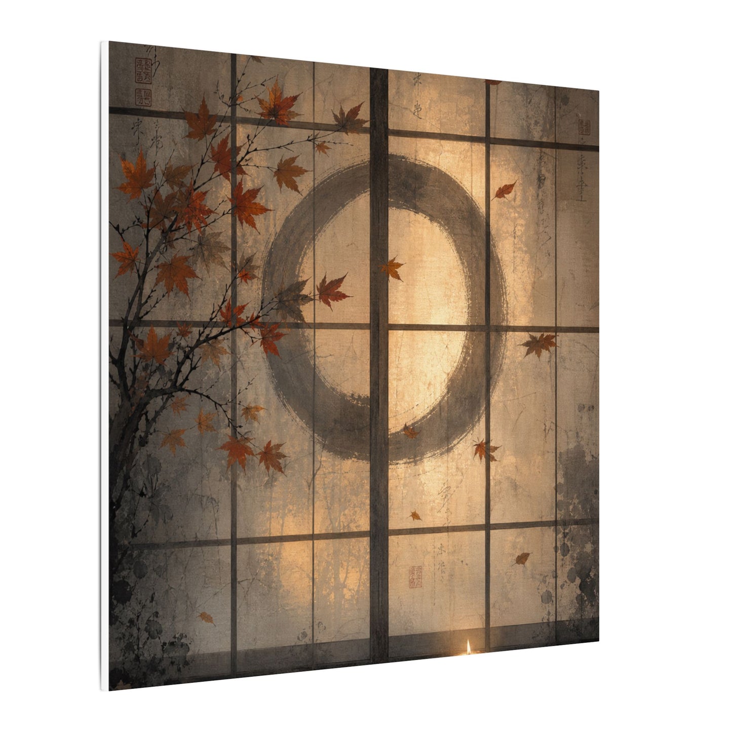 Shoji Screen Texture Canvas Art | Earthy Japandi Art