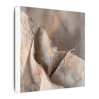 Japandi Paper Fold in Candlelight | Watercolor Canvas Art