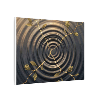 Kanso Water Ripple Canvas Art - Kintsugi Gold Vein