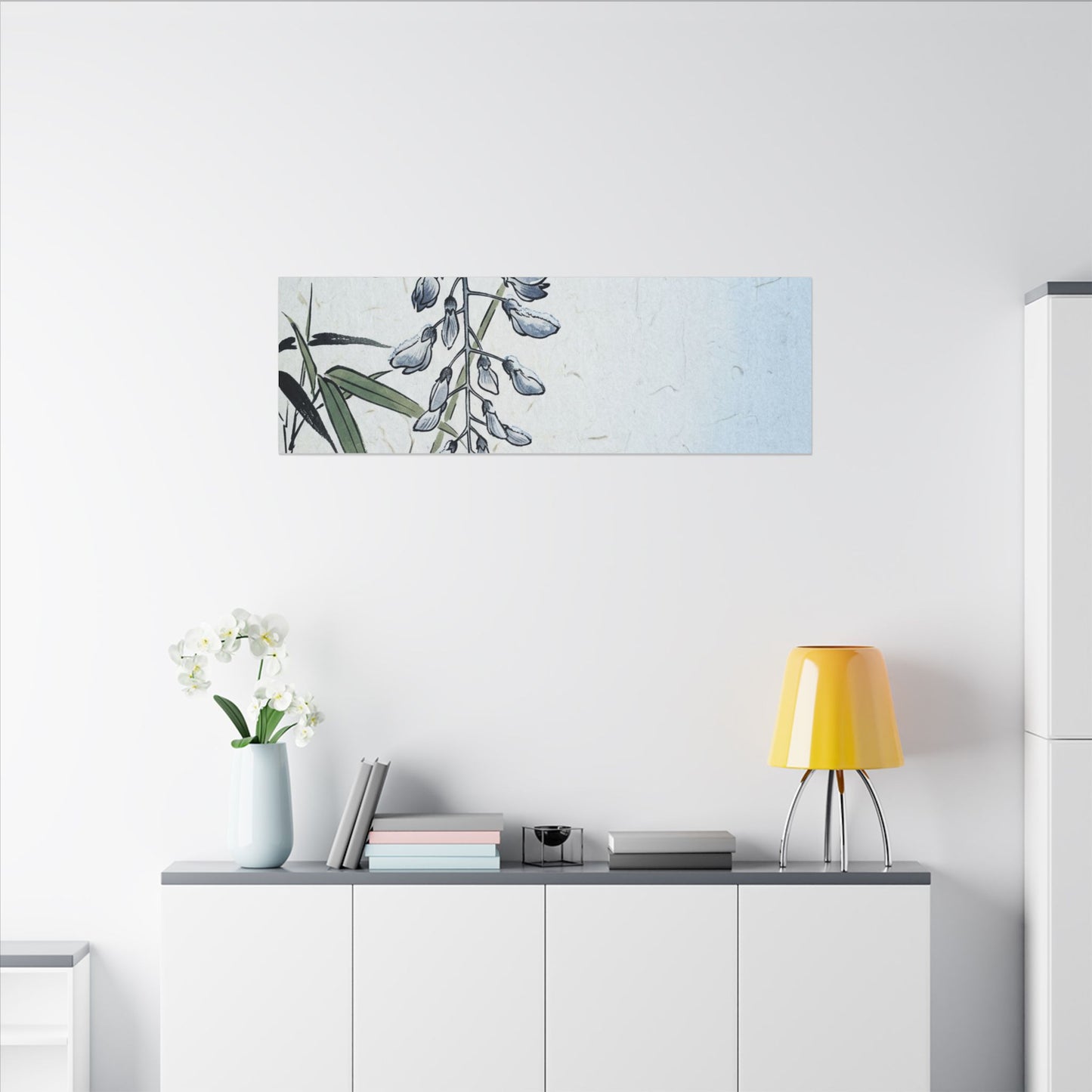 Zen Wisteria in Moonlight | Ukiyo E Inspired Canvas Art