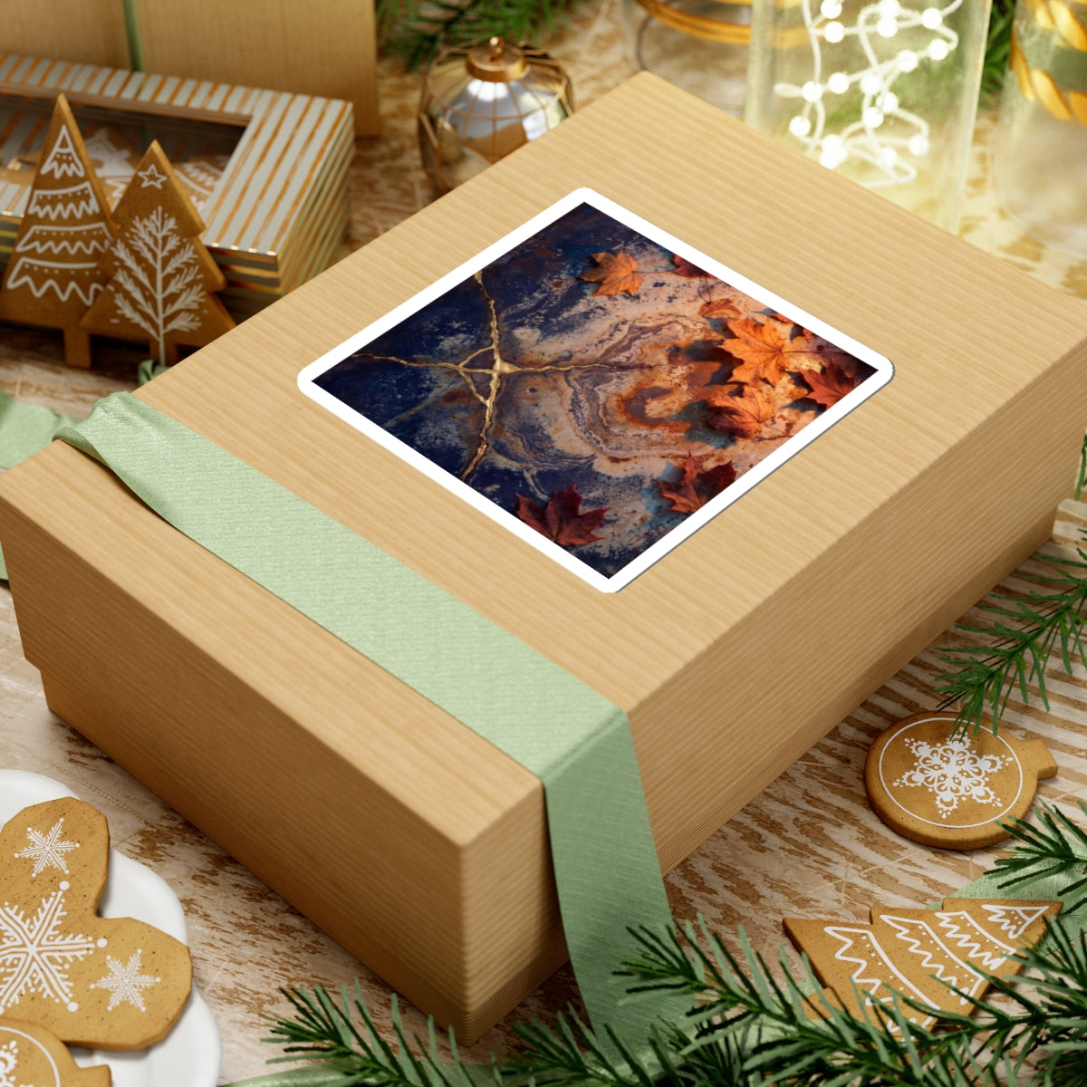Rust Patina Gold Vein Sticker | Resilient Kintsugi Art Art Print