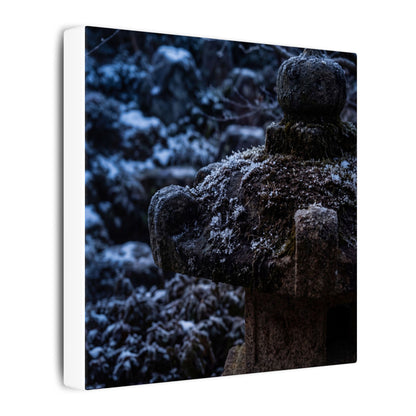 Moody Stone Lantern Canvas Art - Shadow Zen Dark Japandi