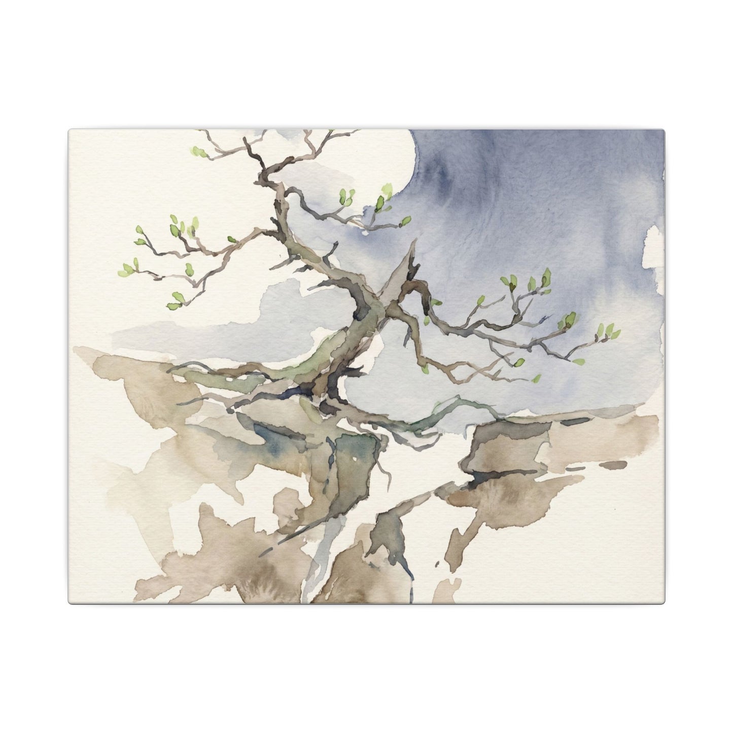 Moonlight Pine Tree Canvas Art - Japandi Ma
