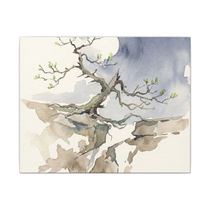 Moonlight Pine Tree Canvas Art - Japandi Ma