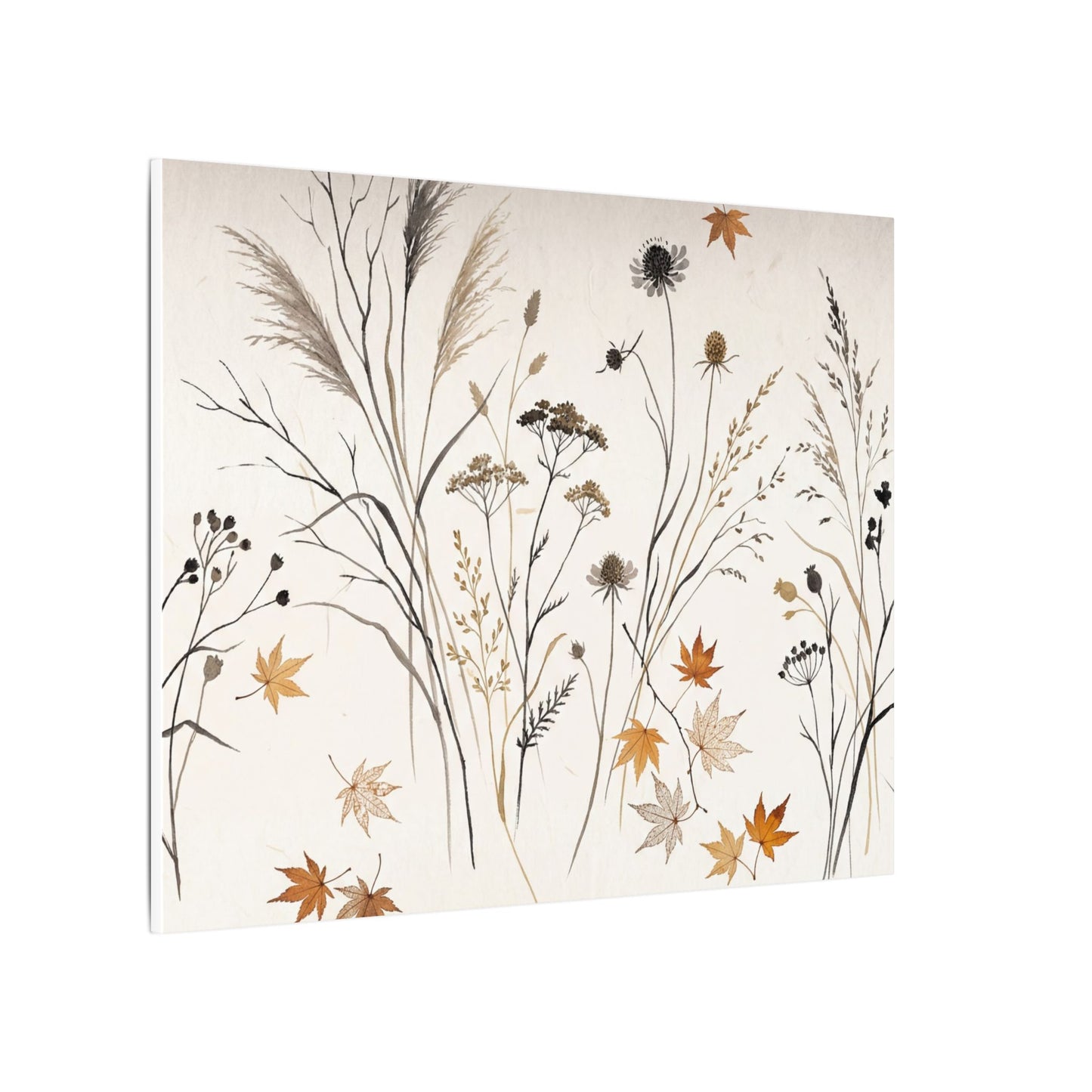 Dawn Dried Flowers Canvas Art - Japandi Kanso