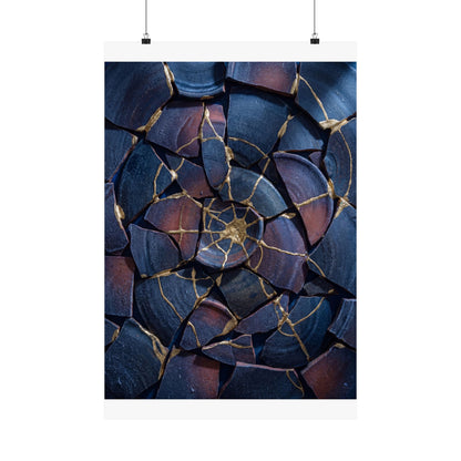 Winter Broken Pottery Gold Repair Wall Art Print | Resilient Decor