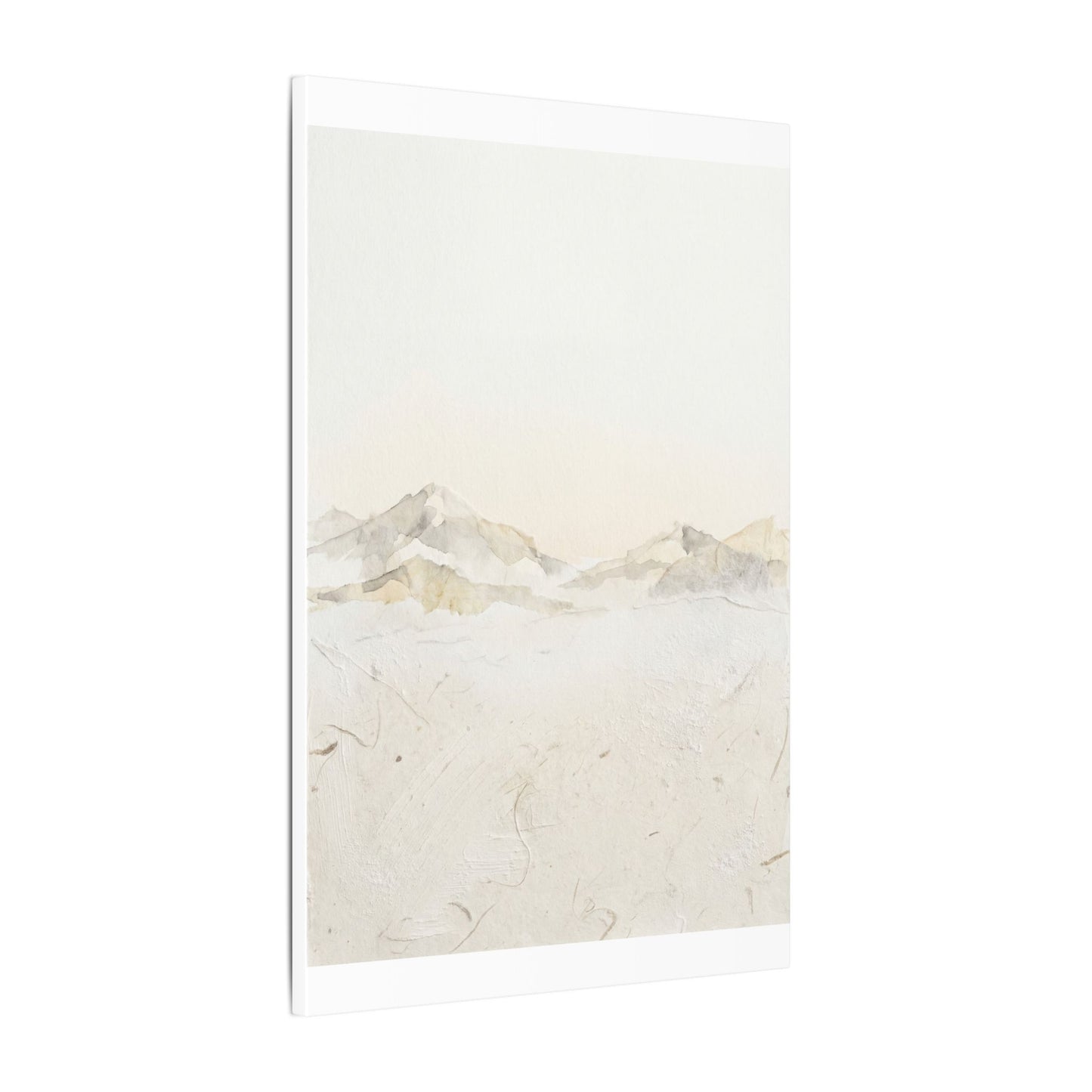 Mountain Mist Winter Canvas Art | Japandi Warm Design