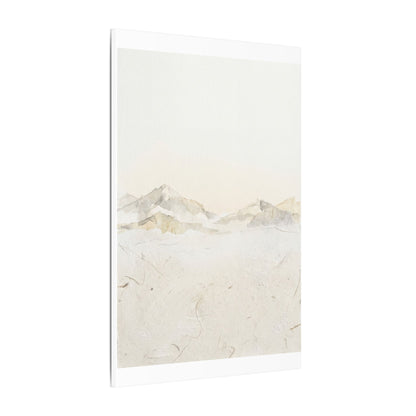 Mountain Mist Winter Canvas Art | Japandi Warm Design