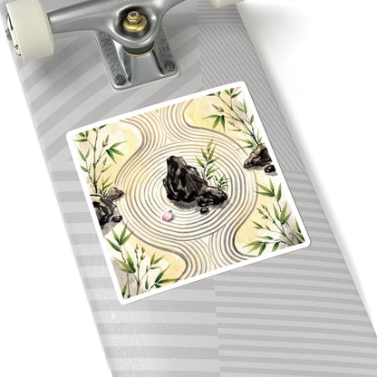 Rock Garden Spring Sticker | Zen Serene Design
