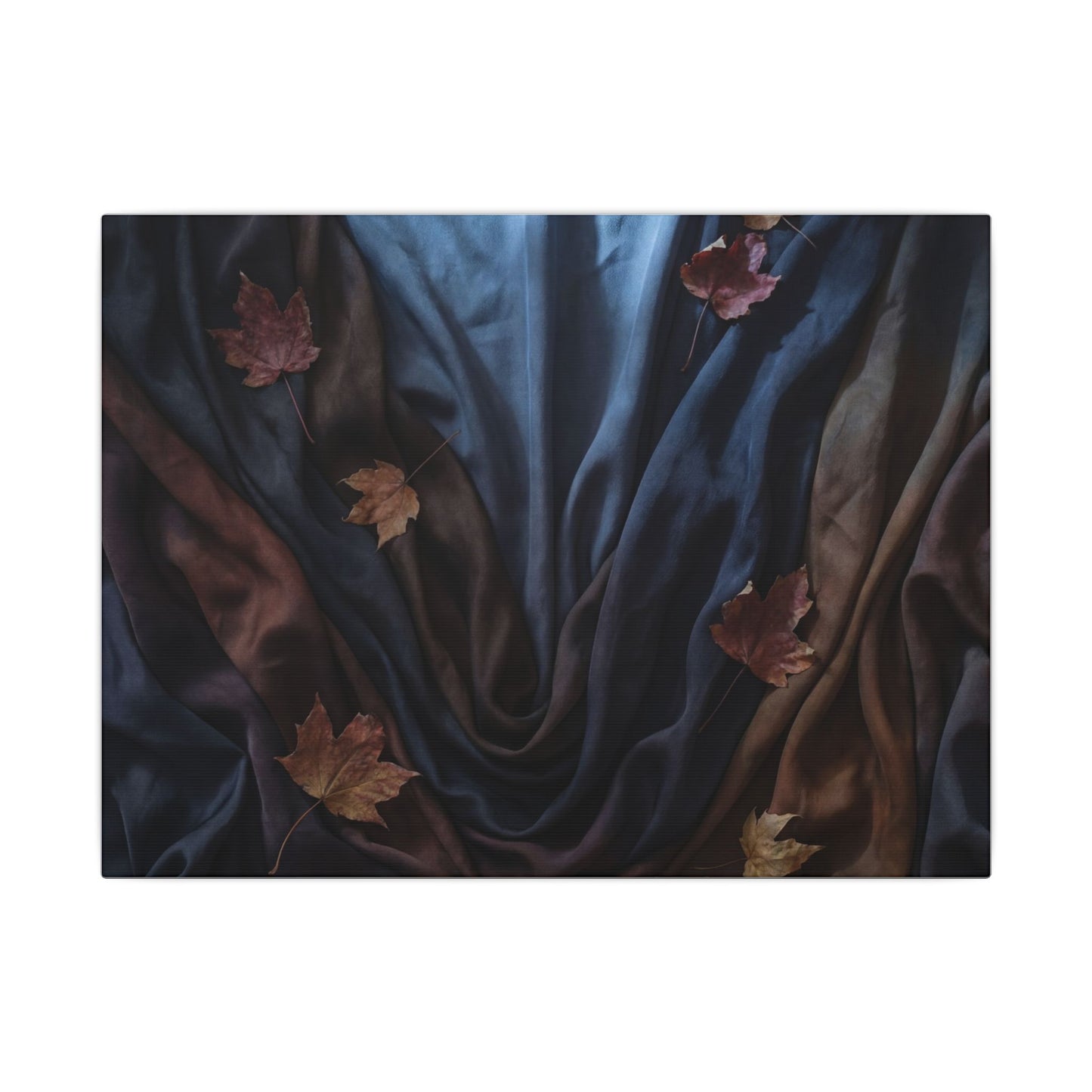 Silk Drape Canvas Art | Autumn Dark Japandi Moody Minimal Art Art Print