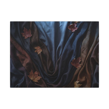Silk Drape Canvas Art | Autumn Dark Japandi Moody Minimal Art Art Print