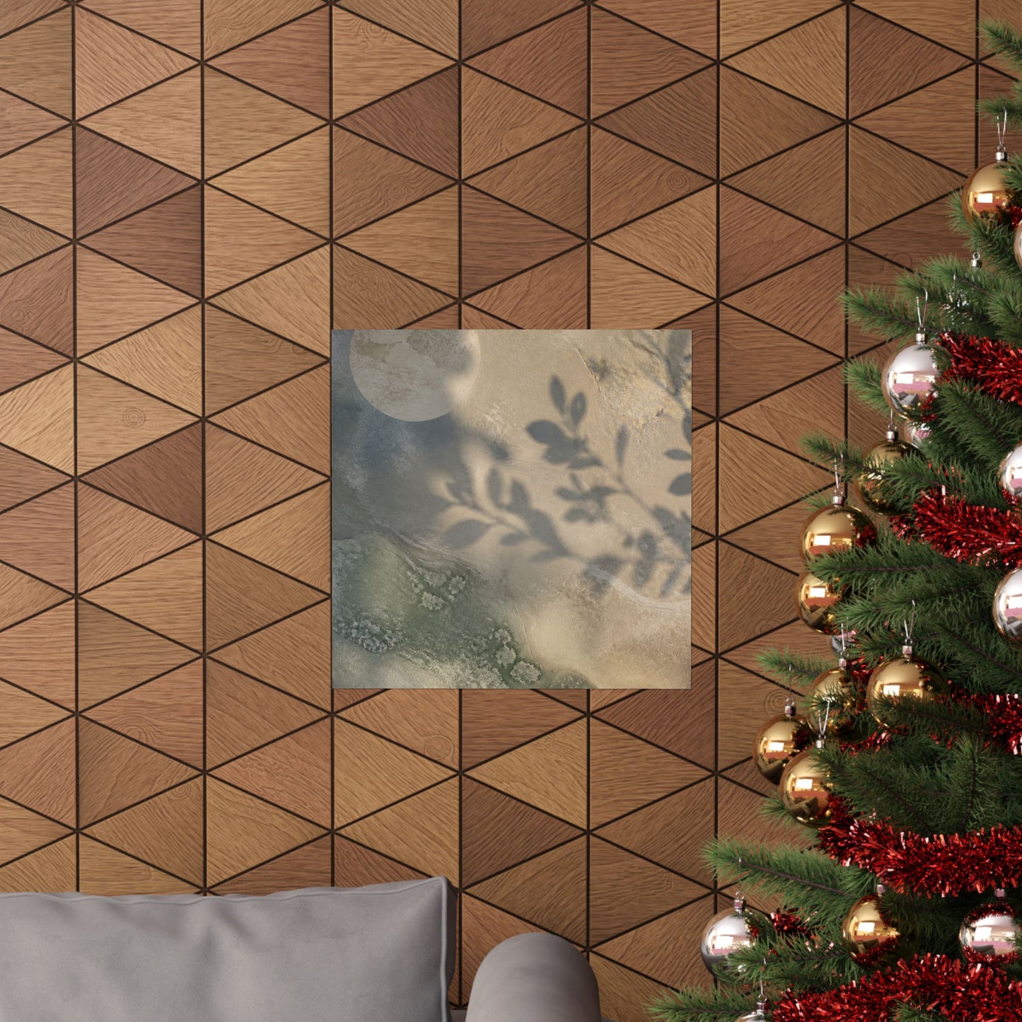 Winter Shadow Play Texture Wall Art Print | Cozy Decor