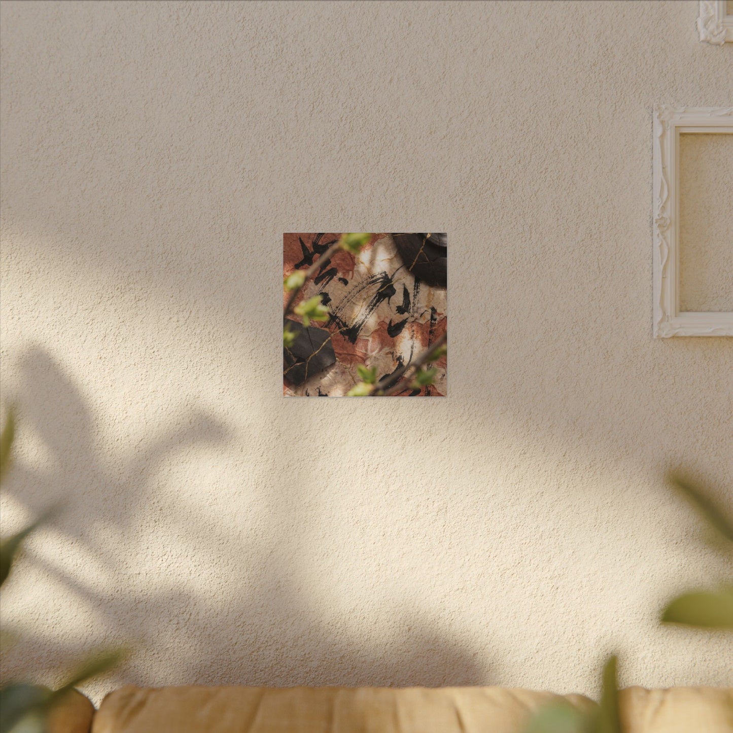Datsuzoku Ink Brushstroke Canvas Art - Kintsugi Gold Repair