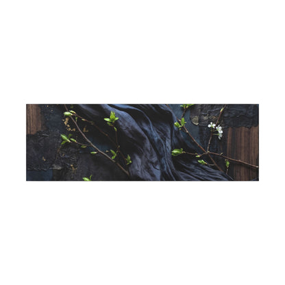 Spring Silk Drape Dark Texture Canvas Art | Atmospheric Decor