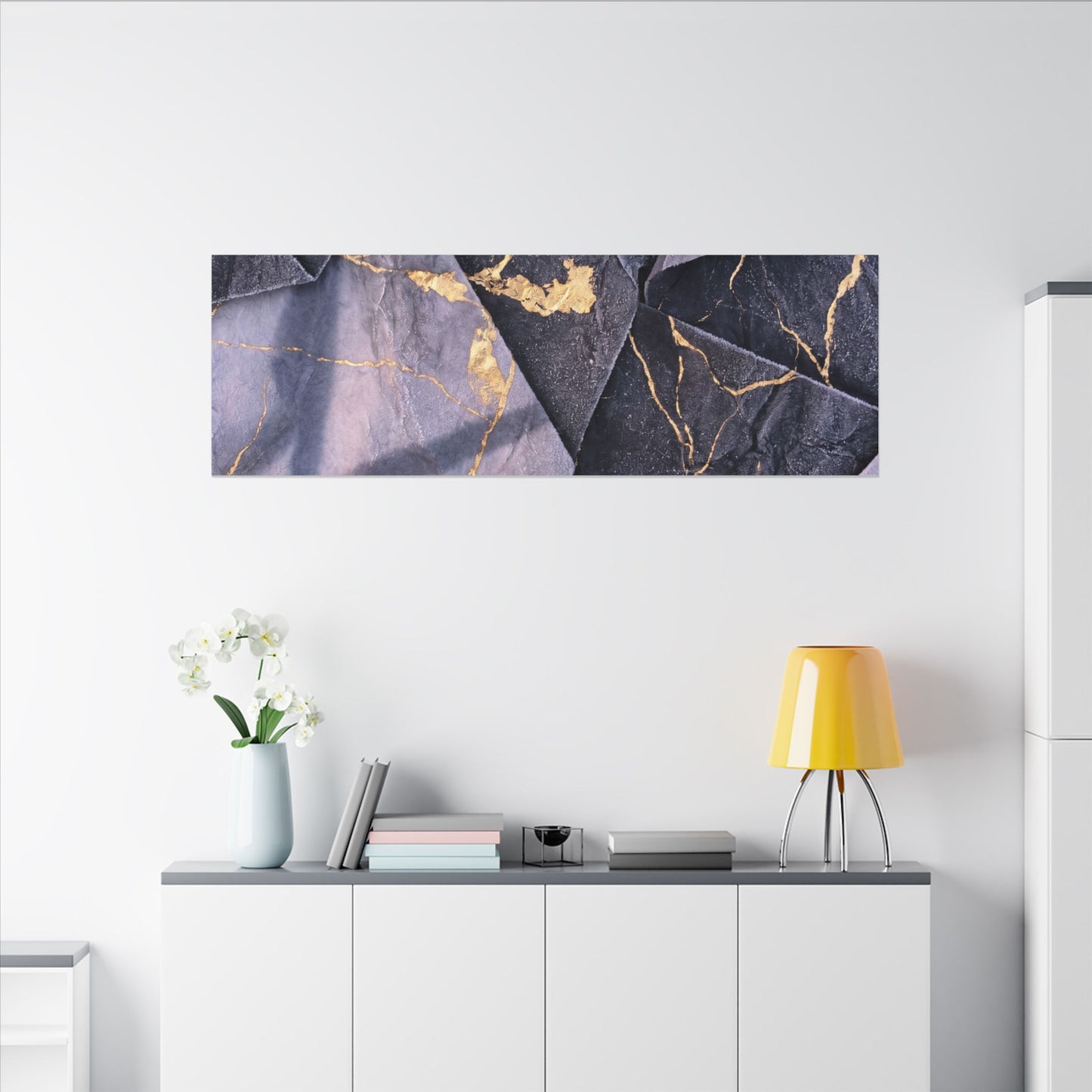 Seijaku Paper Fold Canvas Art - Kintsugi Gold Vein