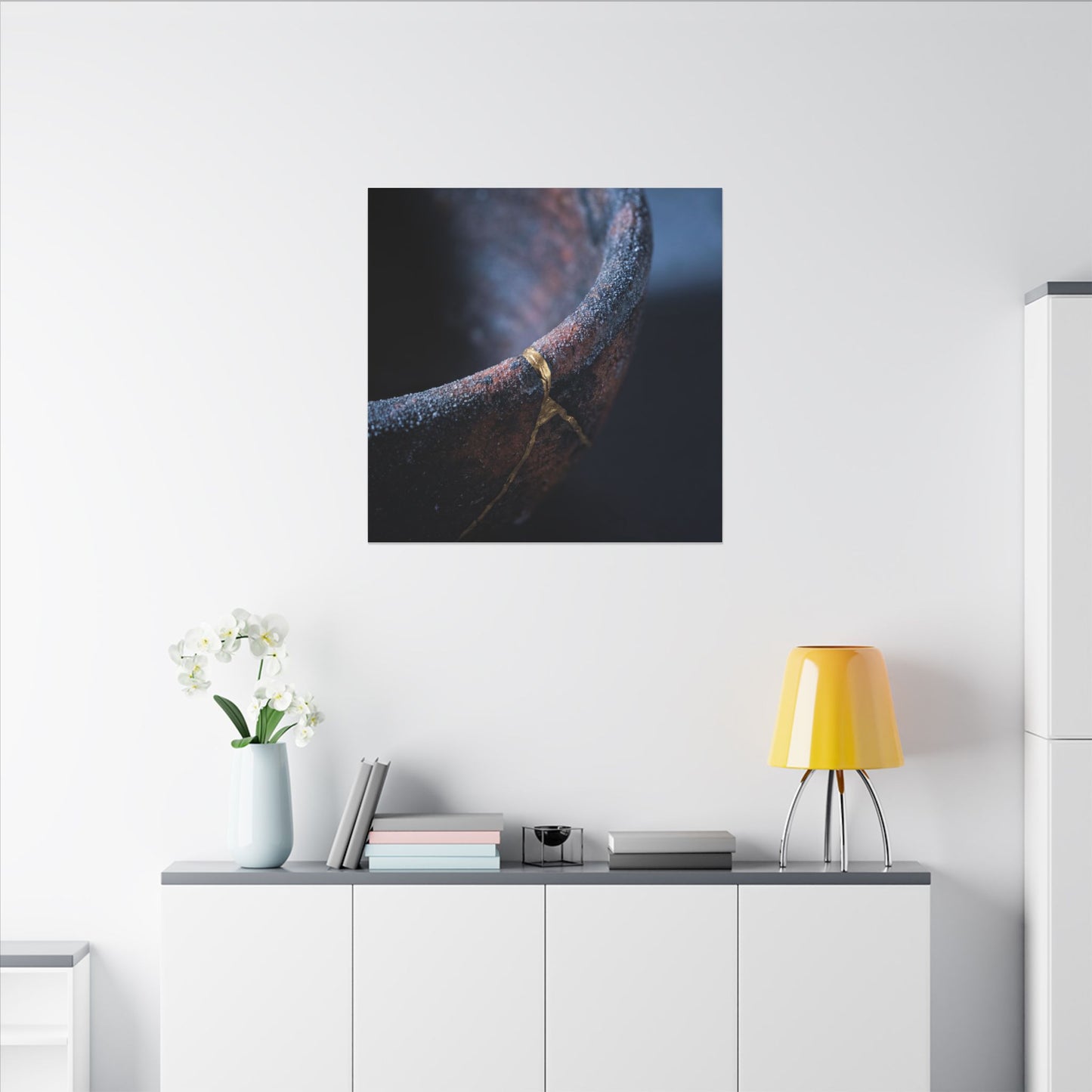 Artful Ceramic Bowl Canvas Art - Broken Beauty Kintsugi
