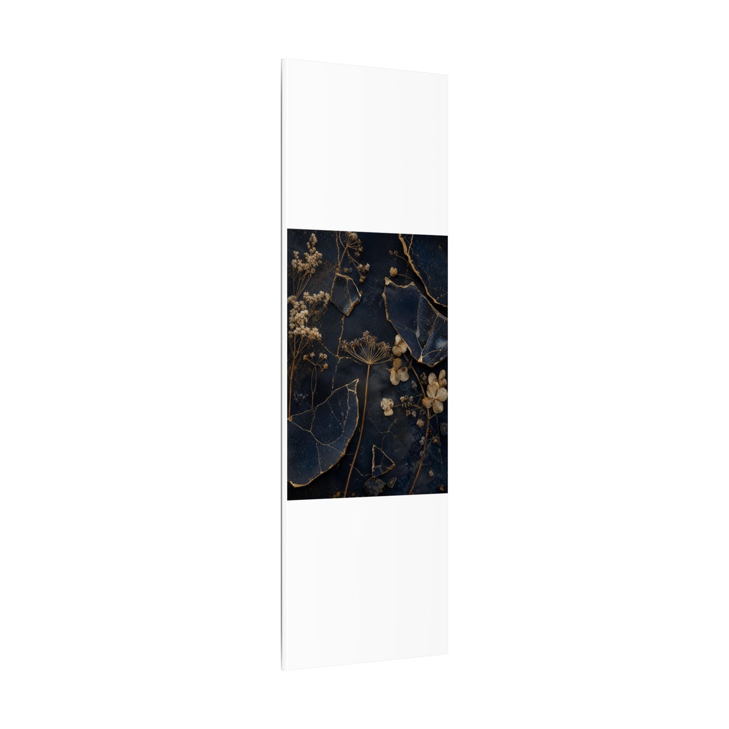 Philosophical Dried Flowers Canvas Art - Broken Beauty Kintsugi