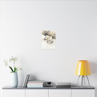 Paper Fold Watercolor Canvas Art | Warm Japandi Art