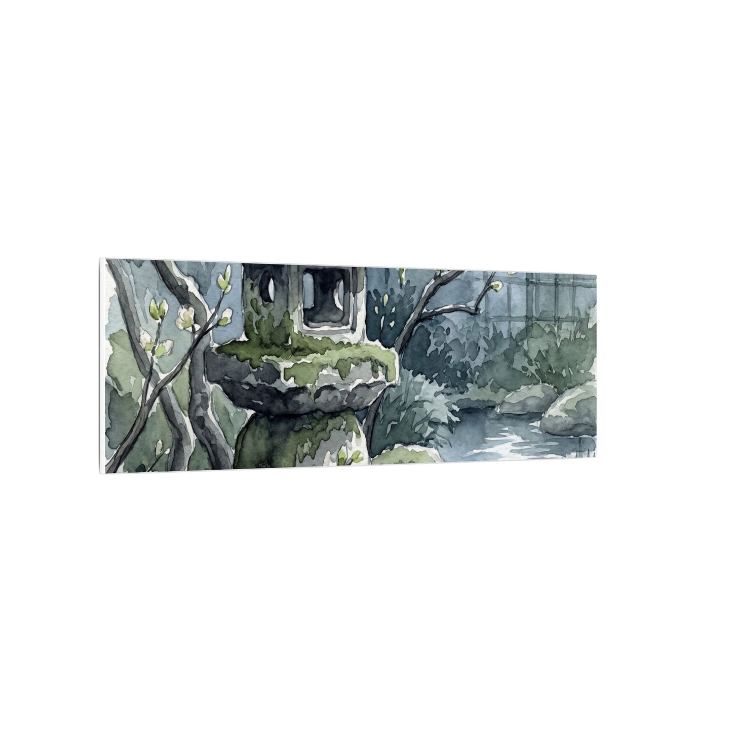 Moonlight Stone Lantern Canvas Art - Japandi Seijaku