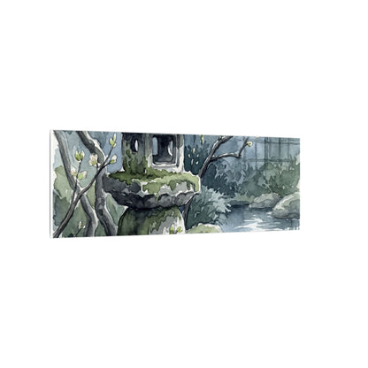 Moonlight Stone Lantern Canvas Art - Japandi Seijaku