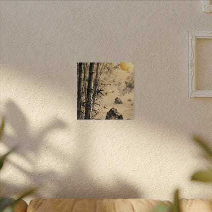 Peaceful Bamboo Grove Canvas Art - Karesansui Zen