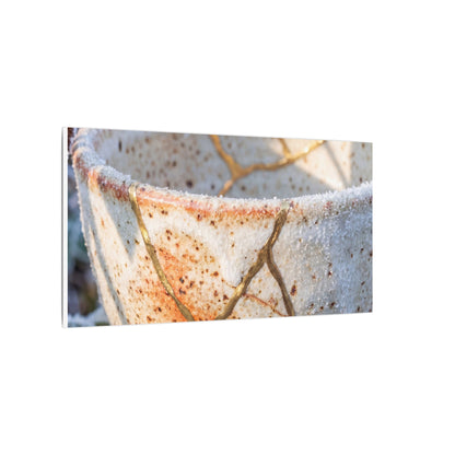 Resilient Ceramic Bowl Canvas Art - Gold Vein Kintsugi