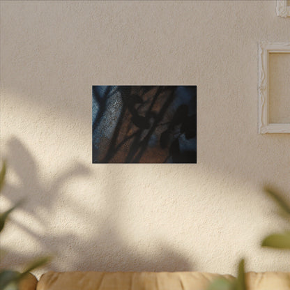 Moonlight Shadow Play Canvas Art - Dark Japandi Ma