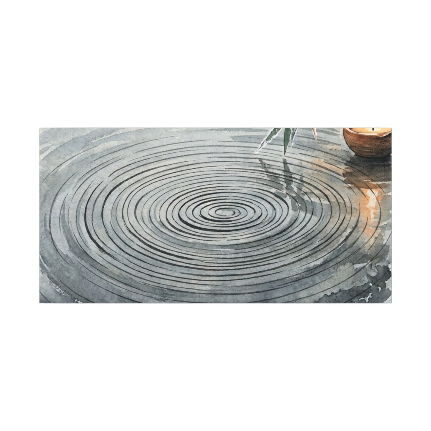 Water Ripple Sumi E Canvas Art | Calm Zen Art