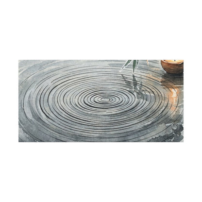 Water Ripple Sumi E Canvas Art | Calm Zen Art