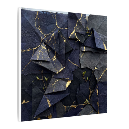 Beautiful Paper Fold Canvas Art - Crackle Gold Kintsugi