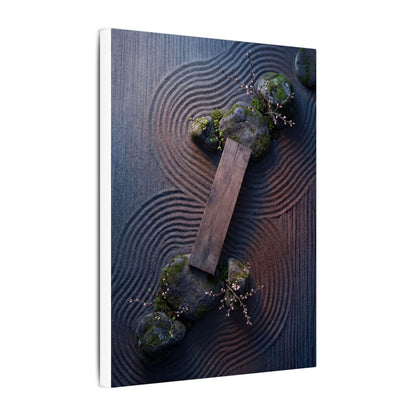 Spring Rock Garden Moody Minimal Canvas Art | Atmospheric Decor