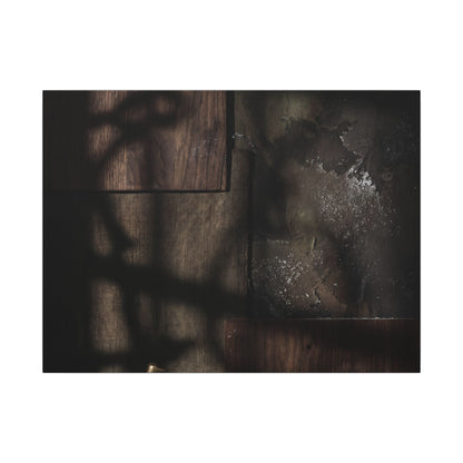 Dark Japandi Shadow Play in Candlelight | Dark Texture Canvas Art