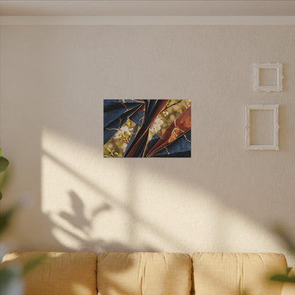 Kintsugi Paper Fold in Golden Hour | Crackle Gold Canvas Art
