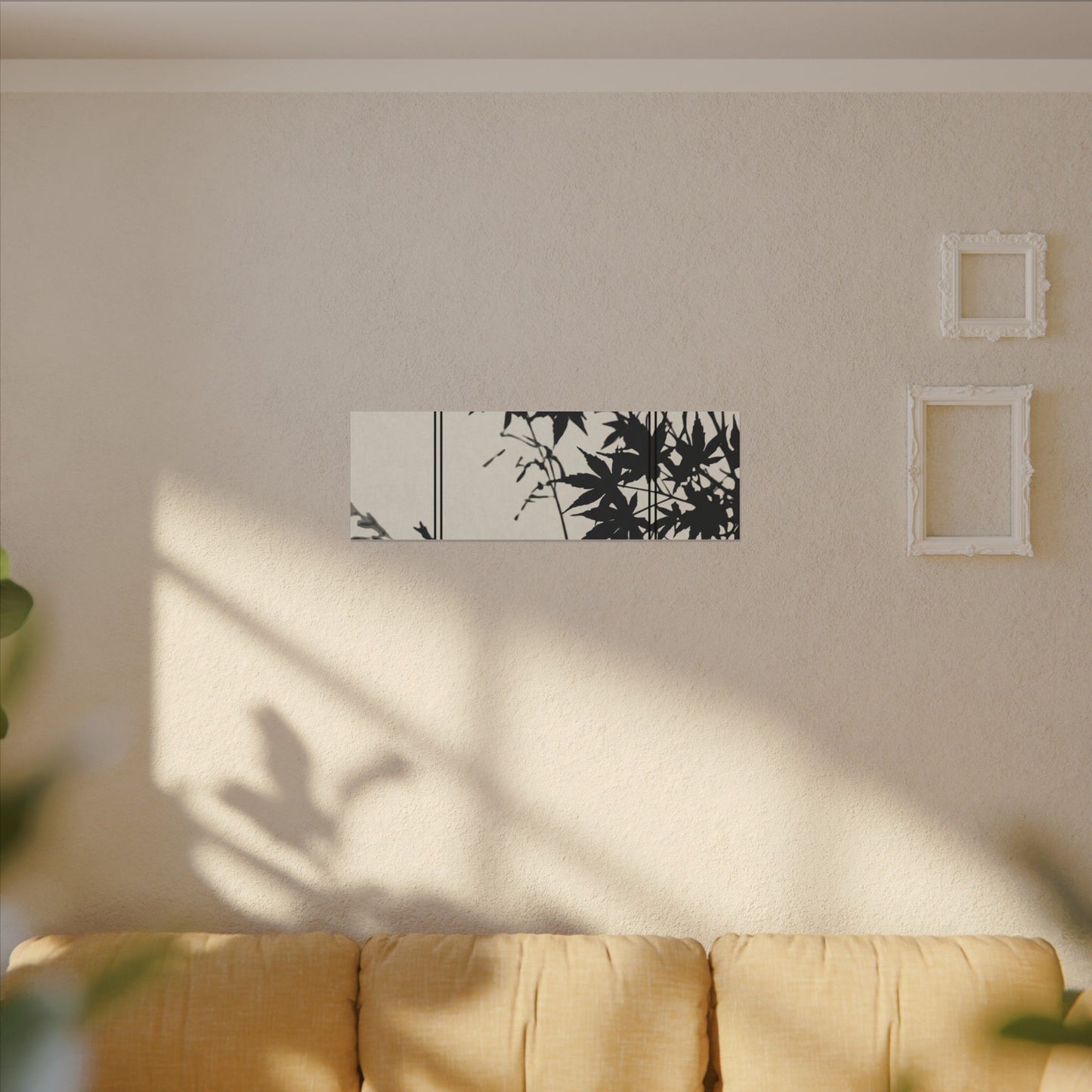 Shoji Screen Canvas Art | Summer Japandi Minimal Line Art