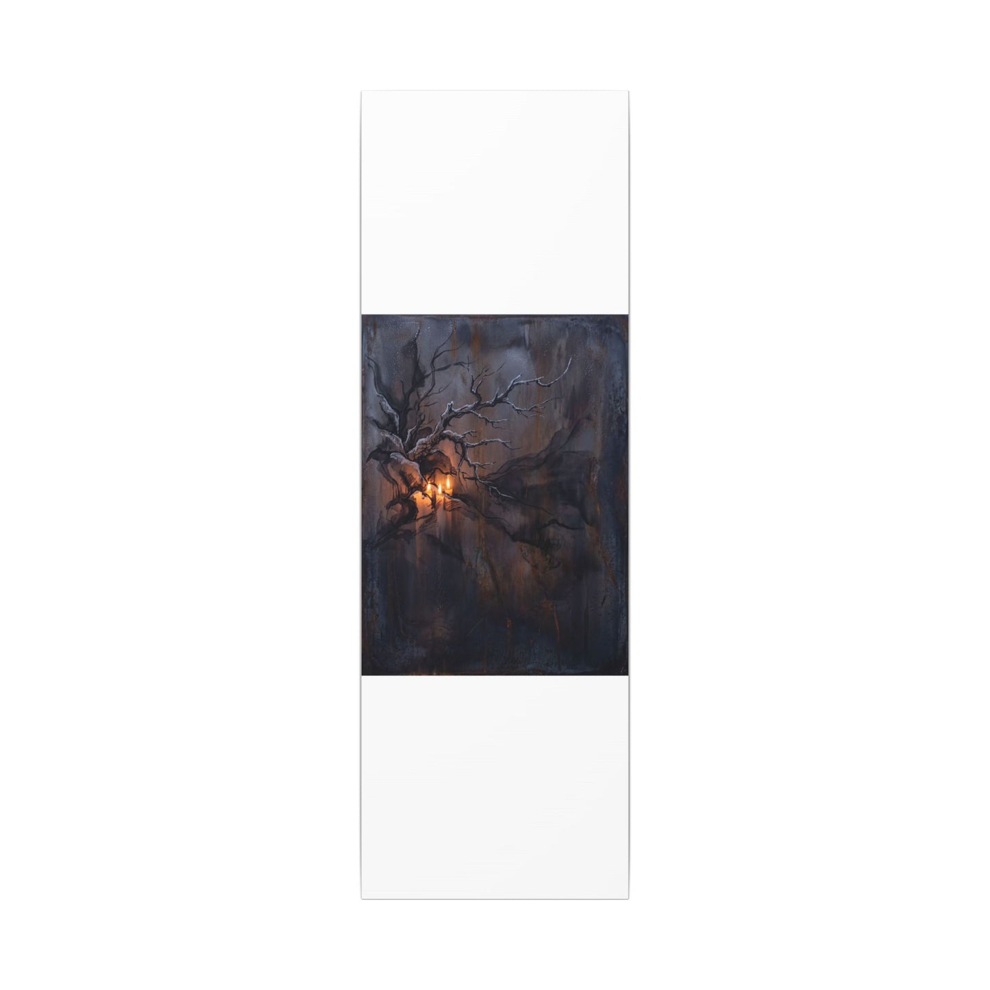 Winter Rust Patina Charcoal Ink Canvas Art | Atmospheric Decor