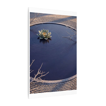 Lotus Flower Canvas Art | Winter Zen Karesansui Art