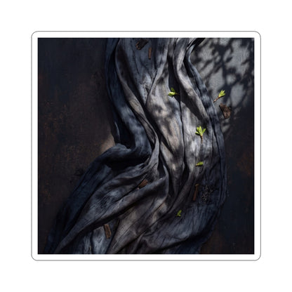 Silk Drape Spring Sticker | Dark Japandi Bold Design