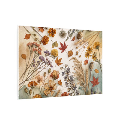 Dried Flowers Canvas Art | Autumn Japandi Watercolor Art