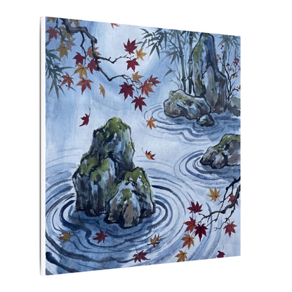 Rock Garden Autumn Canvas Art | Zen Tranquil Design