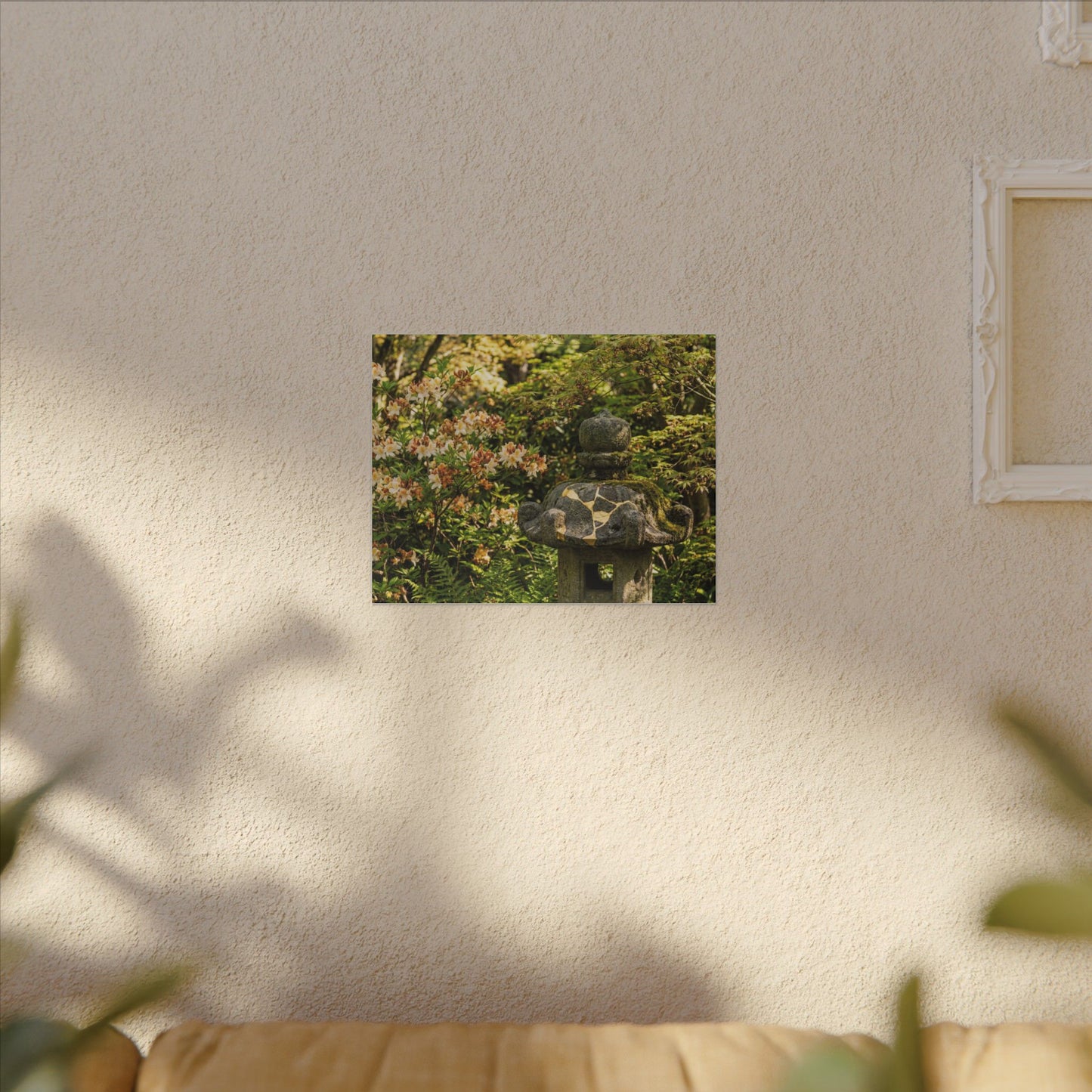 Spring Stone Lantern Gold Repair Canvas Art | Beautiful Decor