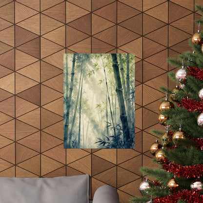 Spring Bamboo Grove Sumi E Wall Art Print | Serene Decor