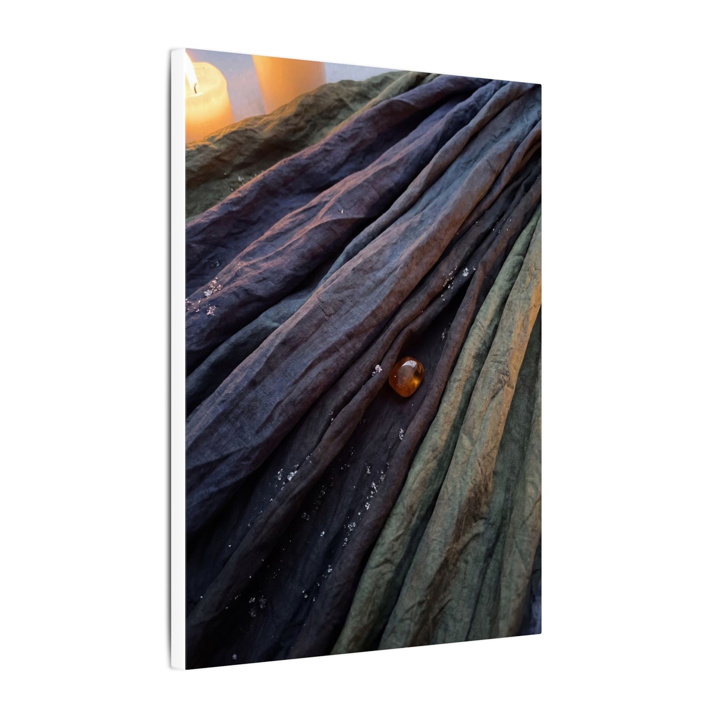 Silk Drape Shadow Zen Canvas Art | Moody Dark Japandi Art